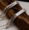 925 Silver Chain Necklace Venetian Chain Thick 60cm Silver Necklace Silver Chain Only Venetian Necklace Simple Cool Necklace Silver Chain Men's 3.0mm