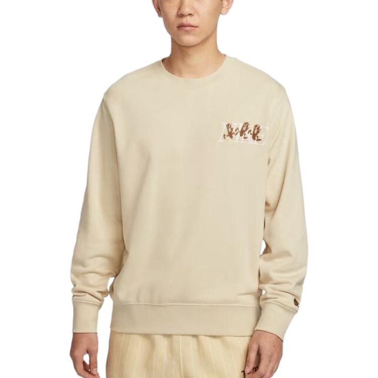 Nike Sweatshirts Men's Beige Crew Neck Moderate Other IB1496-229