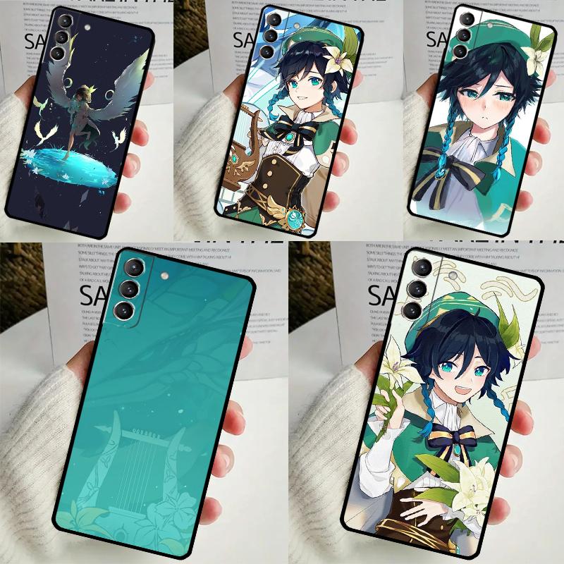 Genshin Impact Venti Case For Samsung Galaxy S24 S23 S22 Ultra Note 10 Plus Note 20 S9 S10 S20 S21 FE Back Cover