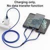 3-in-1 Multifunction USB Cable for Samsung Galaxy A54 A14 4G-5G A34 M13, M23 5G, USB-C Micro-USB Cable Blue