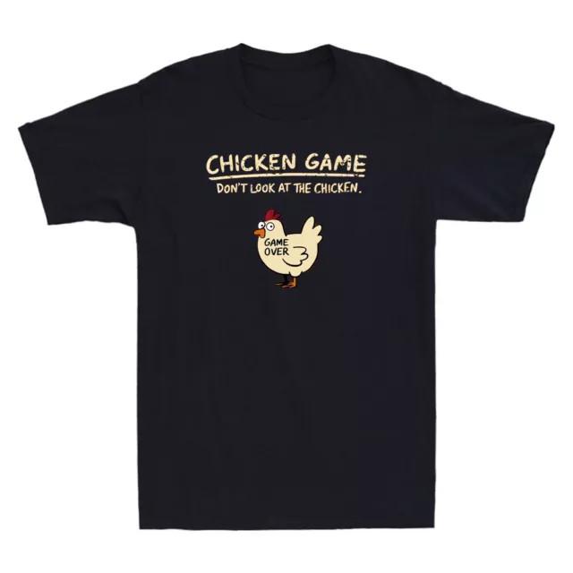 Chicken Game Don't Look At The Chicken Funny Chicken Meme Vintage Cotton Tee