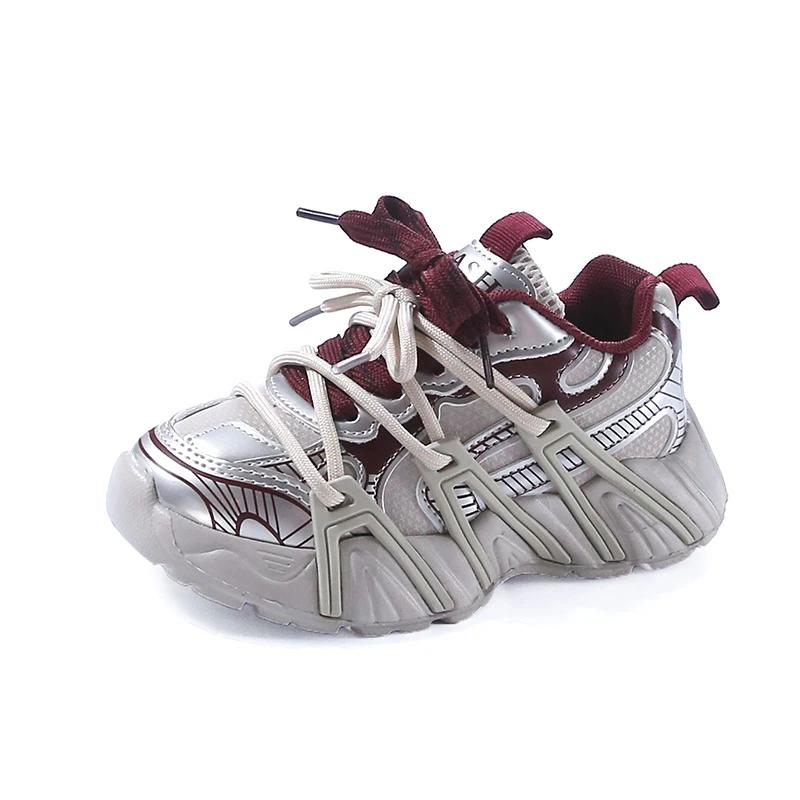 Children's Sneakers Boy Versatile Girls School Running Shoes Fashion Spring Autumn Chunky Kids Causal Basketball Shoes Non-slip