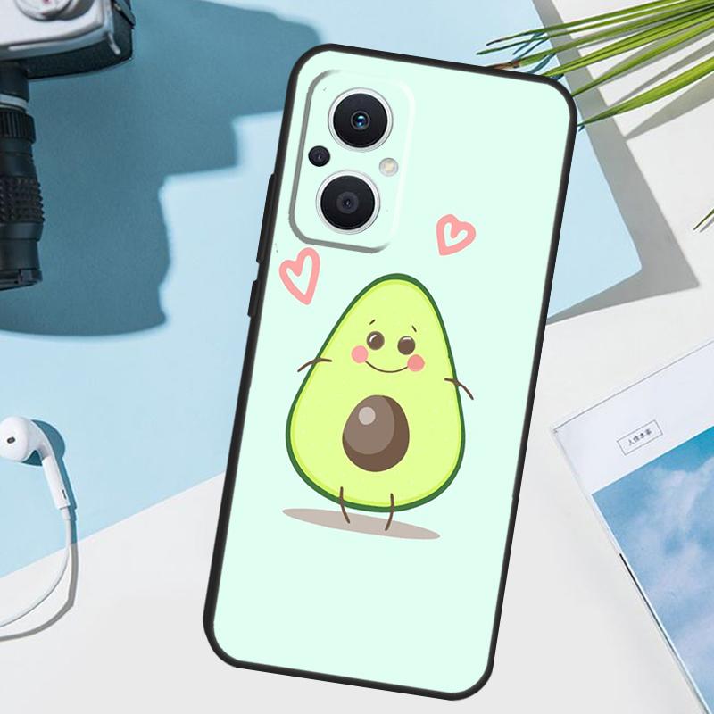 Милый мультяшный Авокадо Фитнес Чехол для OPPO Reno 13 F 10 11 12 14 Pro 11F 12F 14F 7 8 Lite Чехол для OPPO Find X9 X8 X5 X6 Pro