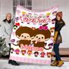 Personalized Custom Name Blanket - Monchich Print Design,Blanket for Sofa,Bed,Travel,Camping - Soft and Warm, Great Gift