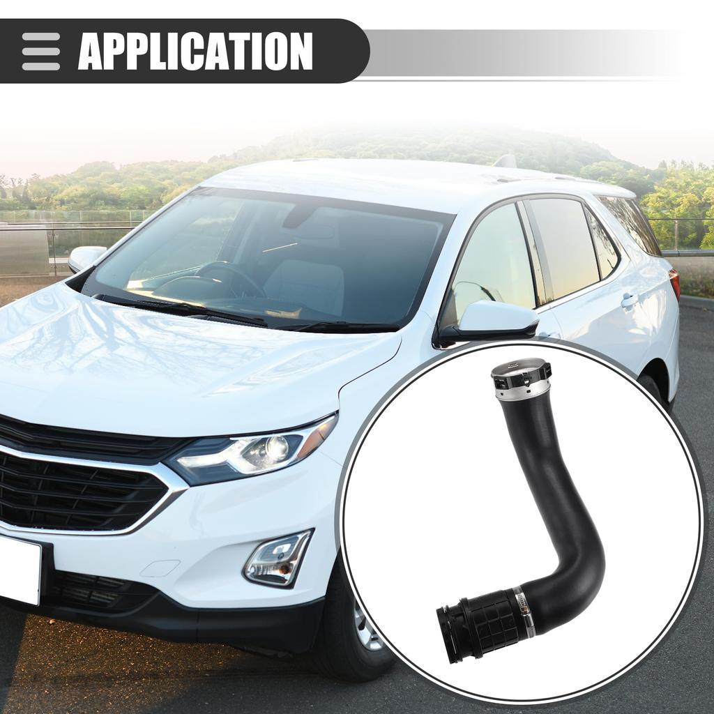 Motoforti Патрубок воздухозаборника двигателя, Патрубок воздухозаборника для Chevy Cruze 2016-2019, Резина, с хомутом, Нет. 13374646, Черный