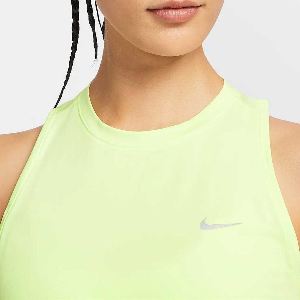 Nike Dri-Fit Удобный Приятный к коже Мягкий Универсальный Однотонный Топ-майка Женские топы Желтый HQ0621701