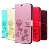 Flip Case Leather Wallet Phone Case for Samsung Galaxy A21s M21 A01 A11 A31 A41 A51 A71 M31 M30s S20 S10 Rose Embossed Pattern Soft Silicone Cover