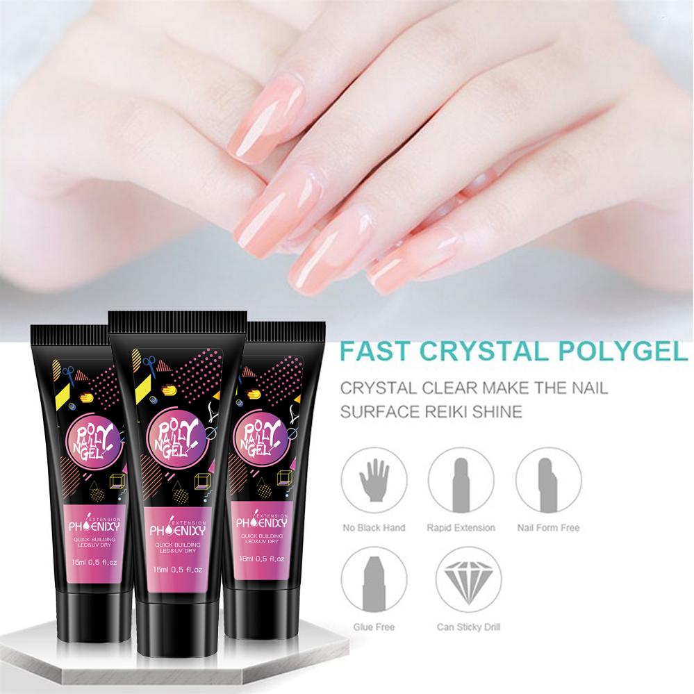 PHOENIXY 6/9 шт. полигель для наращивания ногтей, набор гелей для дизайна ногтей, акриловый гель для ногтей, стартовый набор для салона, сделай сам, дома