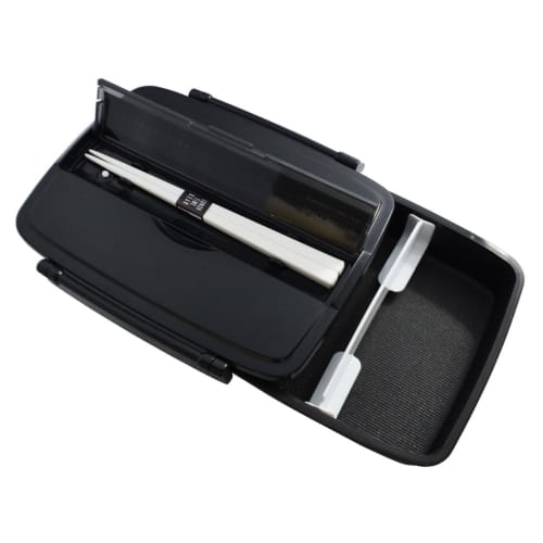 Skater Lunch Box for Men, 870ml, Includes Cooling Bag and Ice Pack, Made In Japan, Modern Plus KCPO5TDX, Black