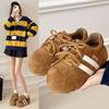 Корейская версия уродливых милых кроссовок с леопардовым принтом и большой головой для женщин на осень и зиму 2025 года, новые универсальные, увеличивающие рост