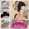 New Korean Autumn Winter M-shaped Plush Hair Claw For Women Large Hair Clip Headwear Fashion Shark Clip Hair Accessories