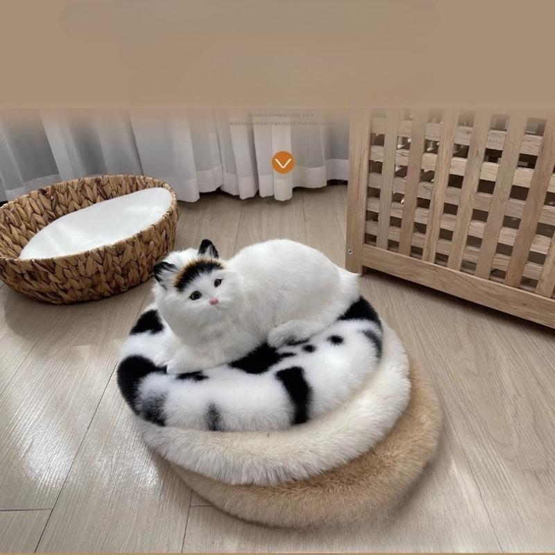 Кошачье гнездо, круглая подушка, теплая осенью и зимой, будка для питомца, коврик для сна, кошачий игровой комплекс, подушка-сиденье, капсула для питомца, плюшевое одеяло.