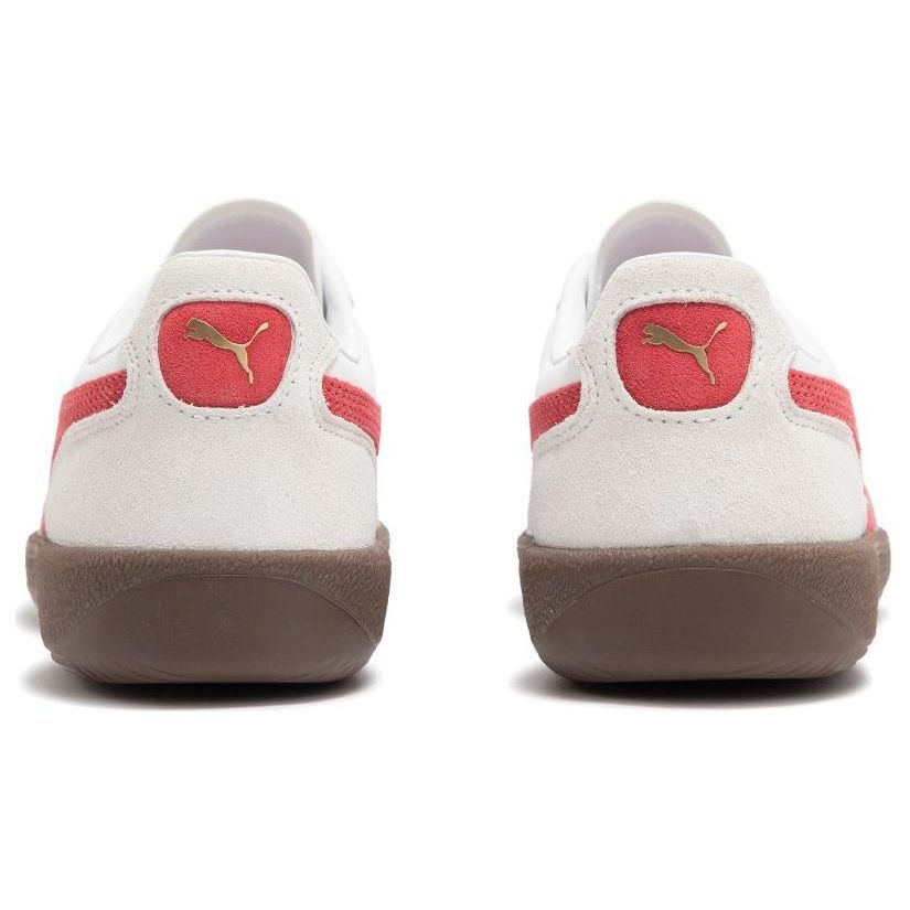 Puma Palermo Leather White Club Red Unisex Sneakers Vapor-Grey 396464-05