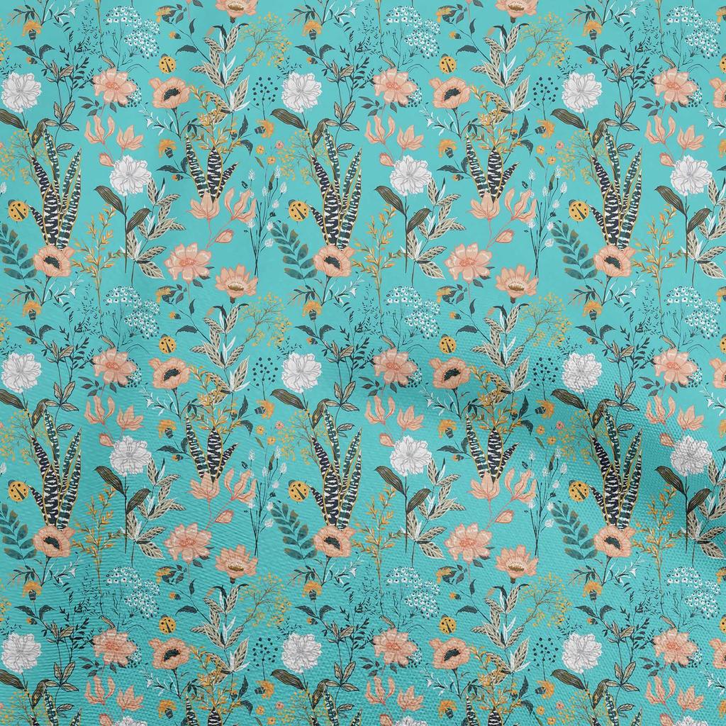 oneOone Cotton Flex Black Fabric Florals Sewing Fabric By The Yard Printed Diy Clothing Sewing Supplies 40 Inch