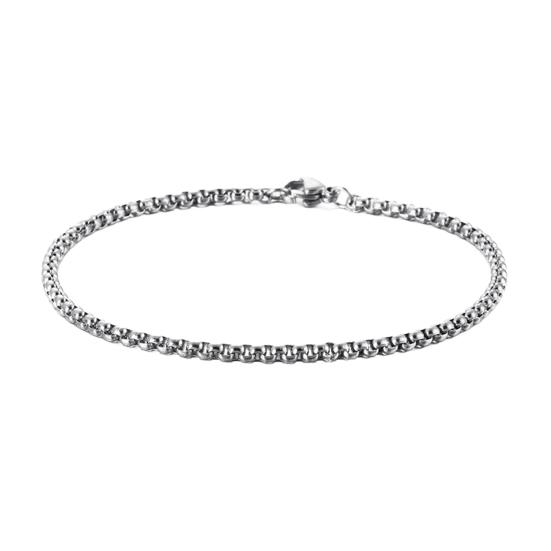 Мужской браслет с толстой полой цепочкой и карабином, однотонная полированная нержавеющая сталь, витая цепочка в стиле панк для уличных клубных вечеринок