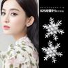 Серьги-снежинки из серебра S925, маленькие, свежие, универсальные, с характером, корейские бриллиантовые серьги, простые и элегантные, серьги со льдом и снегом