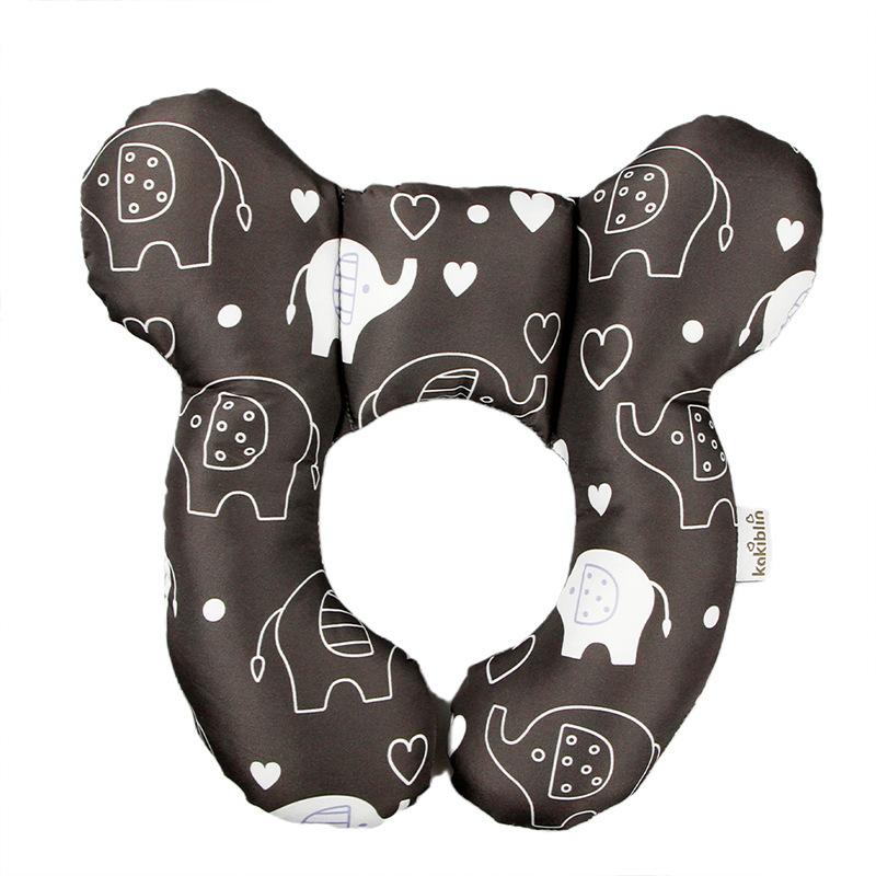 Новая детская подушка в форме буквы U с рисунком, мягкая хлопковая подушка для младенцев, подушка для путешествий в машине, многофункциональная подушка для коляски