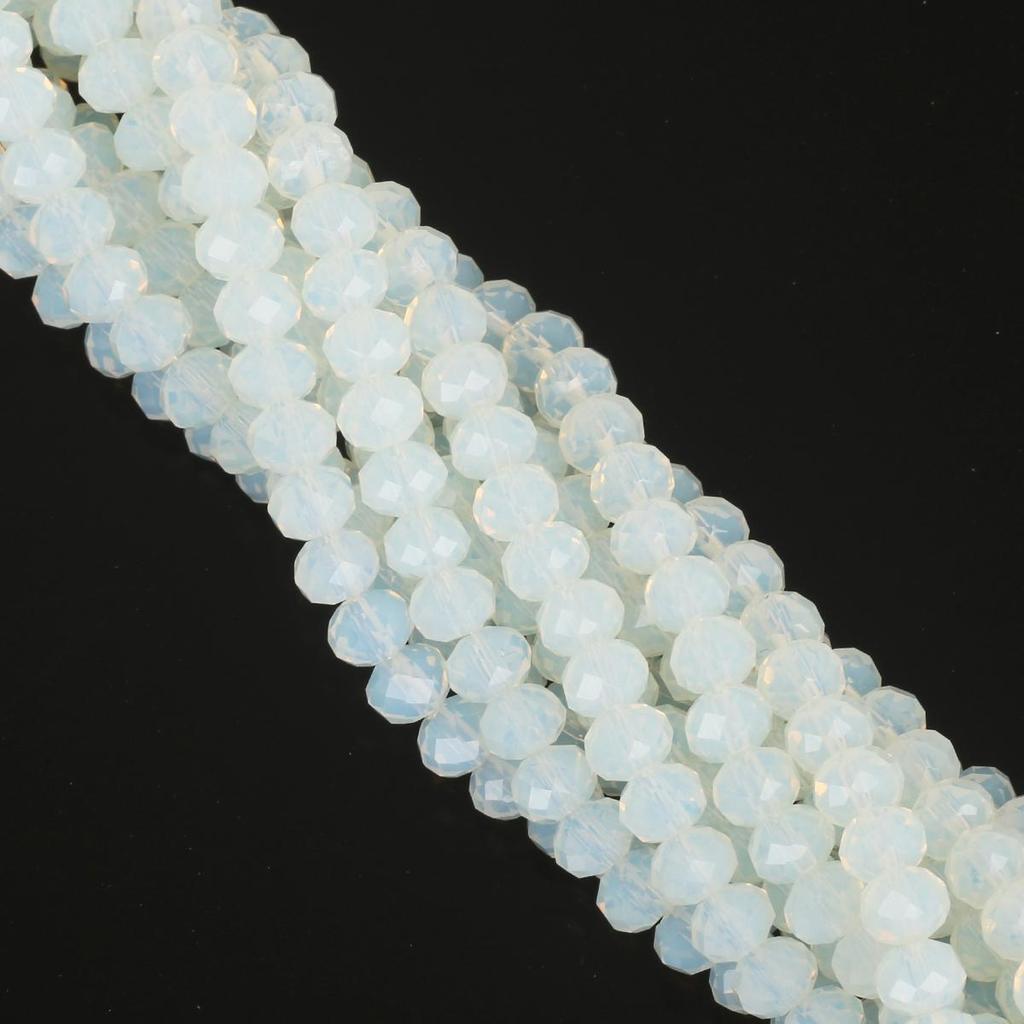 30-200Pcs Rondelle Austria Faceted Crystal Glass Beads Loose Spacer Beads for Jewelry Making