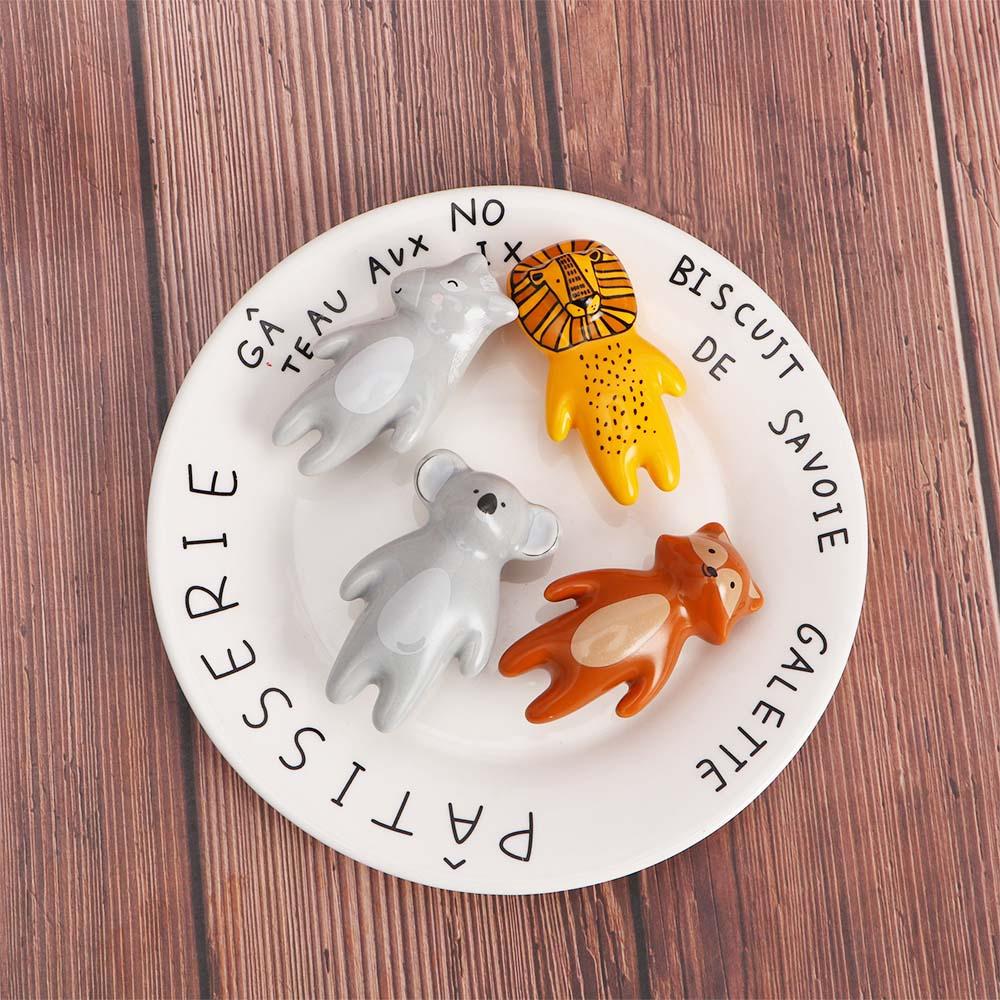 Ceramic Home Decor Wall Hooks Panda Cabinet Handles Door Knobs Drawer Pulls Furniture Hardware