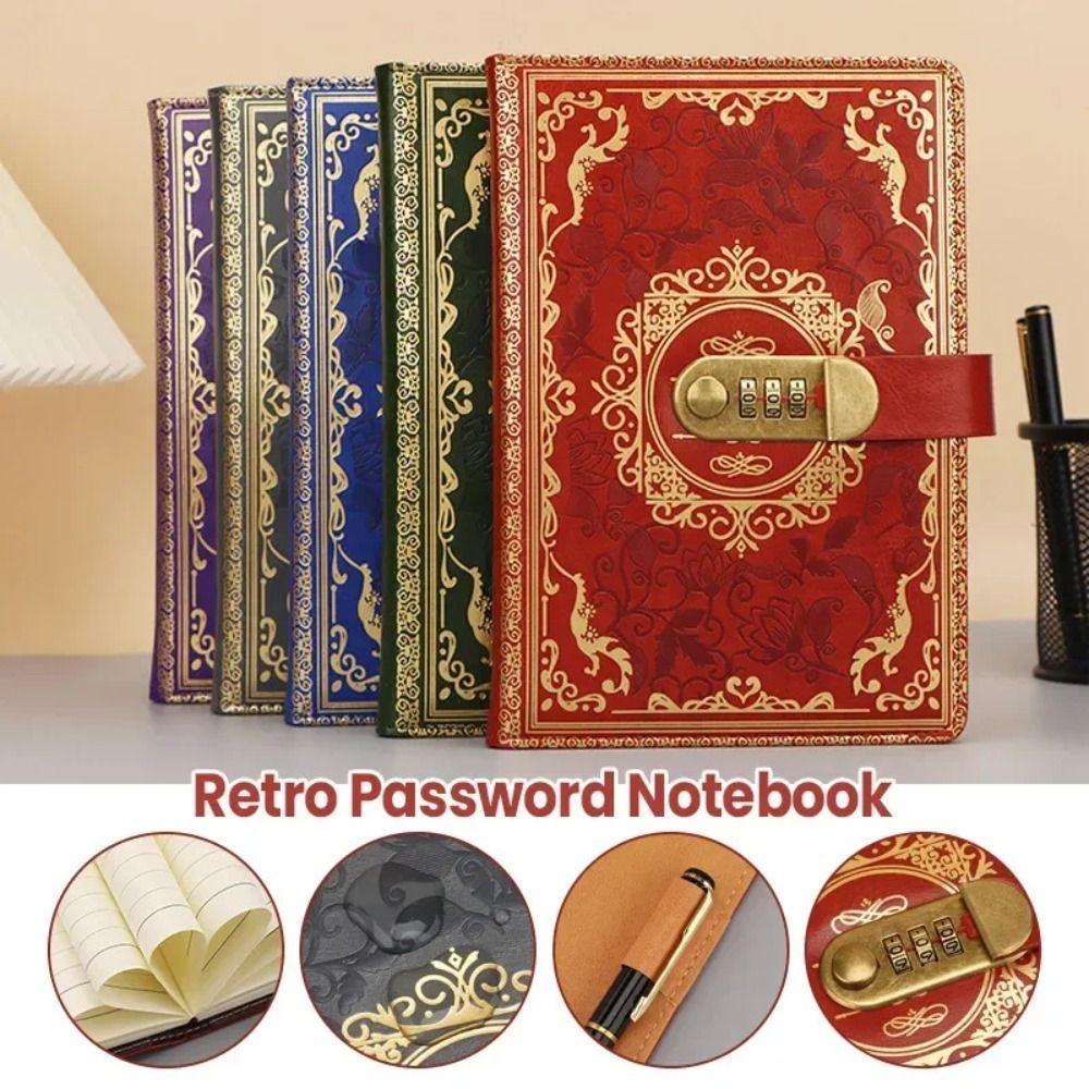 Vintage Style Locking Journal Lined Pages Personal Diary Notebook  Stationery Supplies
