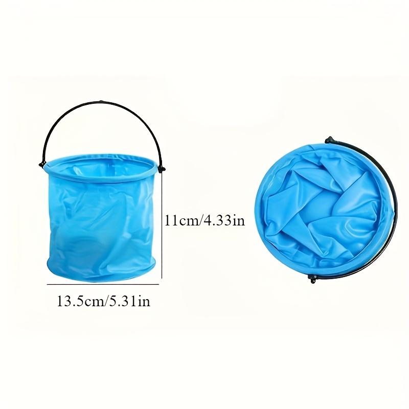 Multifunctional Folding Bucket Durable Portable Fishing Bucket Ideal for Beach, Travel and Outdoors Random Colors