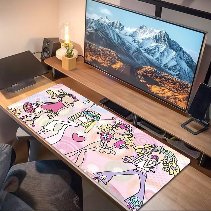Groovy Chick Print  Cushion Non-slip Laptop Tablet Big Mousepad XXL Mat Mini PC Playmat With Lock edge
