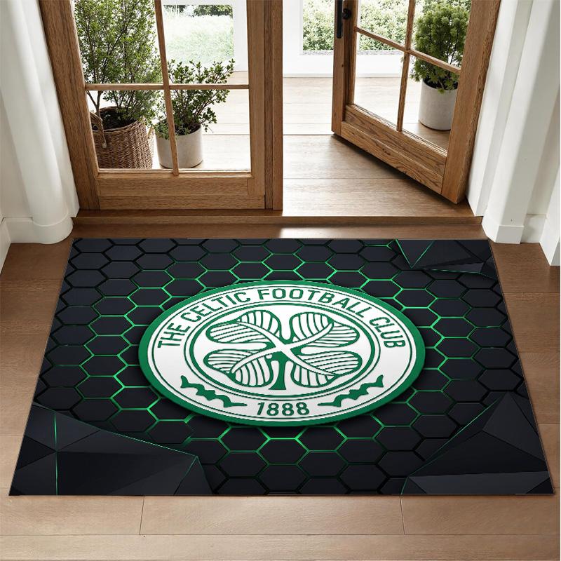 Celtic FC Design Crystal Velvet Rug Soft Decorative Mat for Bedroom Entrance