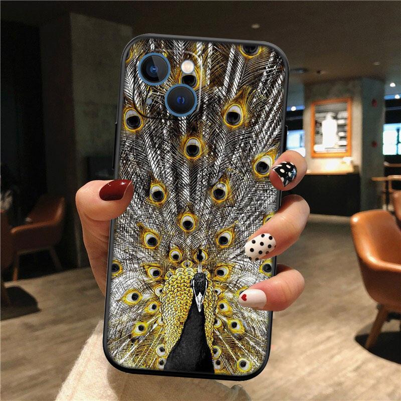 IK53 Peacock feather Shell Phone Case for Samsung Galaxy Note 10 20 S23 S24 S25 Ultra FE Plus Edge Lite A02S A35 A07 A17