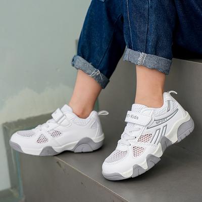 68 одноклассников сетчатые кроссовки дышащие детские сетчатые туфли мальчики школьные белые туфли
