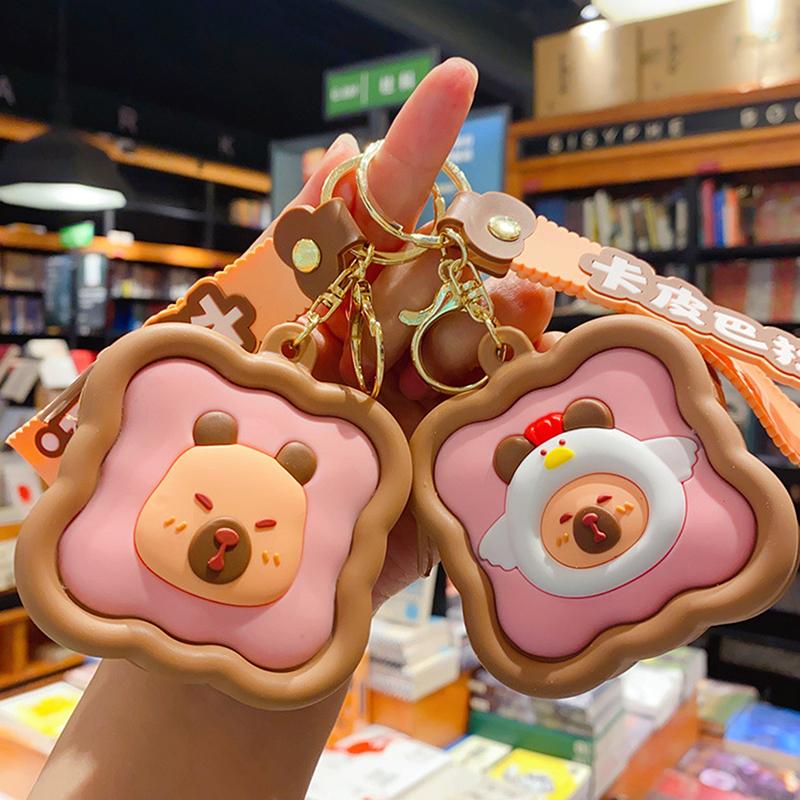 Кавайная капибара кошелек для монет мультяшный забавный аква дельфин брелок мини-сумка кулон креативная сумка для хранения наушников