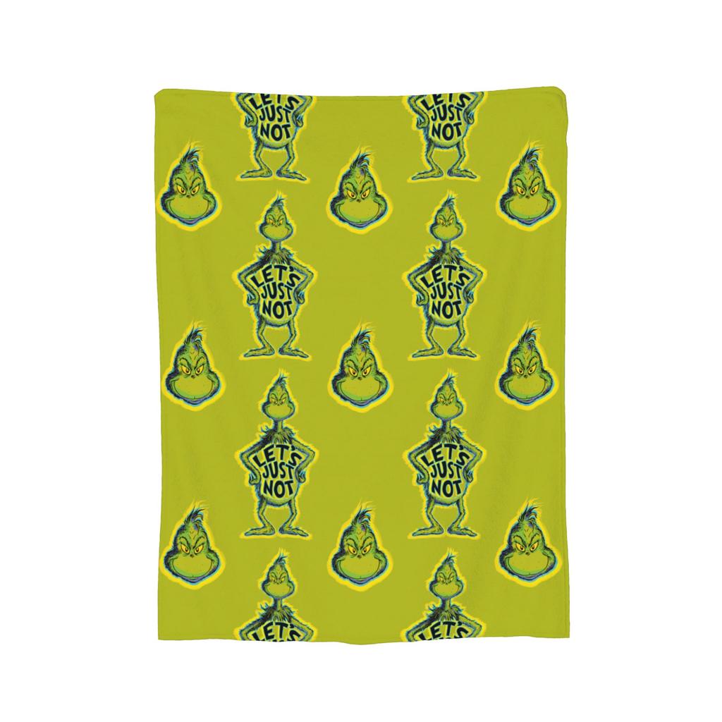 Christmas-S-Green-S-Grinch Blanket Fleece Textile Decor Portable Warm Throw Blanket for Home Office blanket Piece