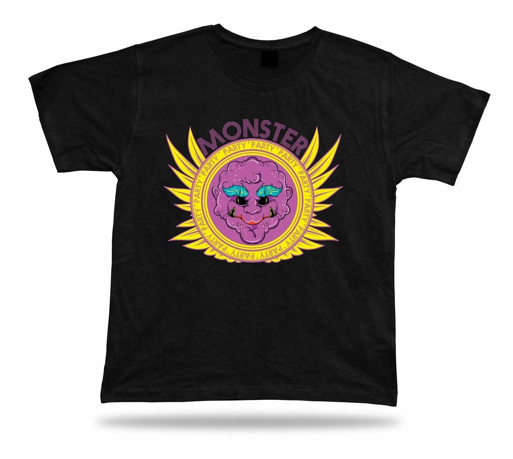 Monster Party Sun Flower awesome cool unique tshirt design tee birthday gift