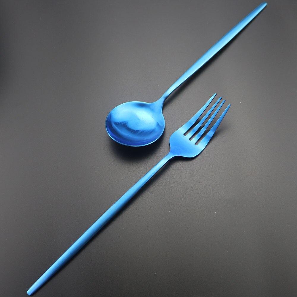 Gold Matte Cutlery 32Pcs/ Stainless Steel Dinnerware Set Cutlery Dinner Tableware Western Fork Set Dropshipping Silverware Set