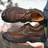 Outdoor Camping Men Genuine Leather Sports Sneakers Man Travel Handmade Casual Shoes Leisure Walking Climbing Men's Footwear