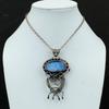 Подвеска Owyhee Blue Opal, подвеска из медной проволоки, ювелирные изделия из натуральных драгоценных камней, подвеска ручной работы, медные ювелирные изделия, подарок для женщин, стильная подвеска