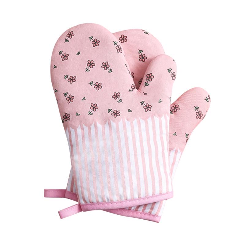 Thick Cotton Heat-Resistant Kitchen Oven Gloves