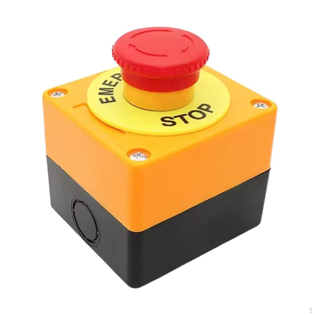 Emergency Stop Push Button Switch Single Hole Compact Lightweight Elevator Mount Replace Parts