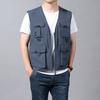 Рыболовный жилет мужской многокарманный уличная рабочая одежда, фотоспортивный жилет, костюм для пешего туризма, куртка-майка