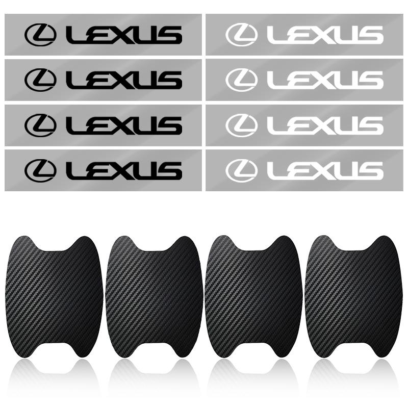 Interior Stickers 8Pcs Car Door Sticker Auto Handle Anti Scratch Protection Film Car Styling For Lexus IS250 Ct200h ES300h RX350RJ6