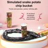 Potato Chip Snake Prank Toy Bucket Realistic Spring Snake Cockroaches Reusable Simulated