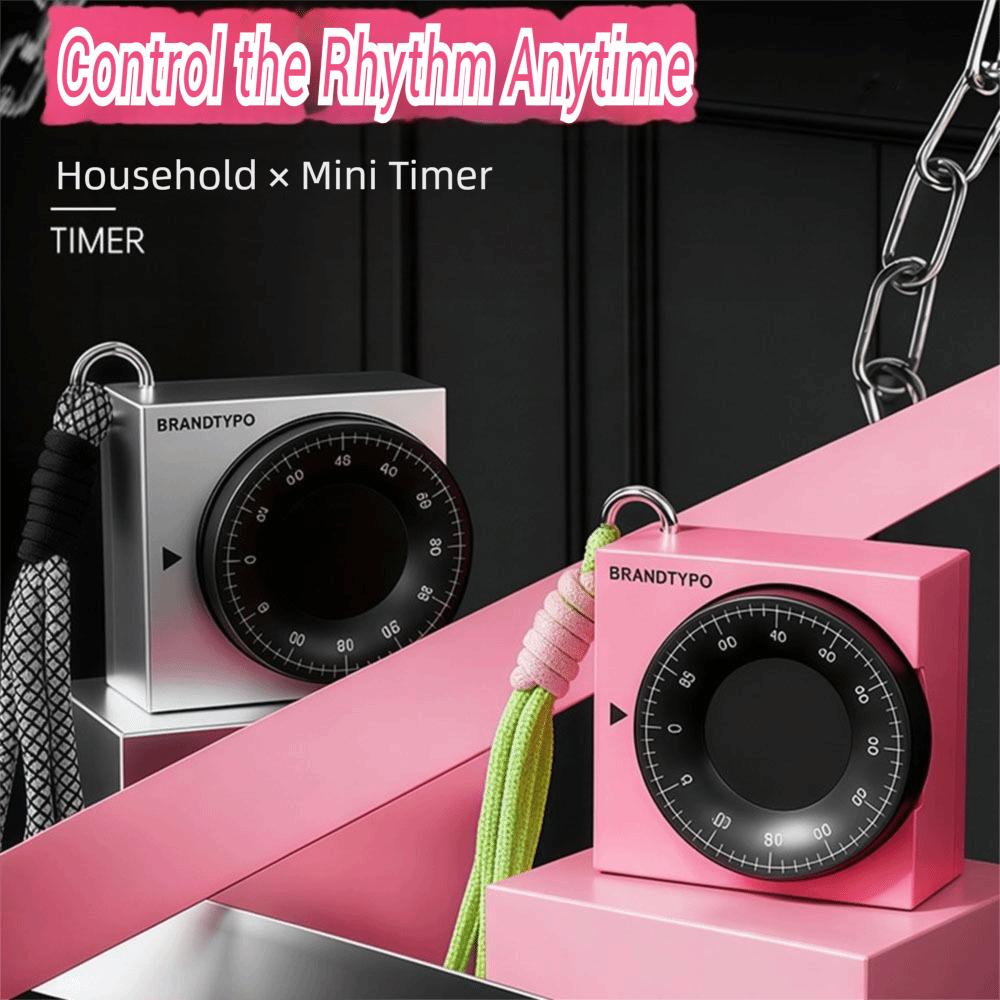 Magnetic Timer Manual Countdown Kitchen Timer Portable Mechanical Alarm Clock for Time Management