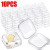 5/50PCS Clear Plastic Small Box Mini  Flip Cover Boxes Dustproof Jewelry Organizer Earrings Ring Storage Case Portable Container