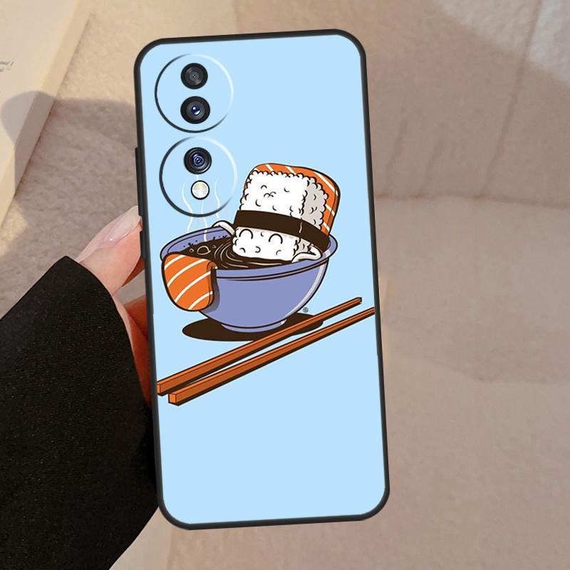 Kawaii Sushi Crowd Case For Honor X9a X9b X8 X9 X7 X6 a 8X 9X Cover For Honor Magic 5 4 Lite Pro 50 70 90 Lite