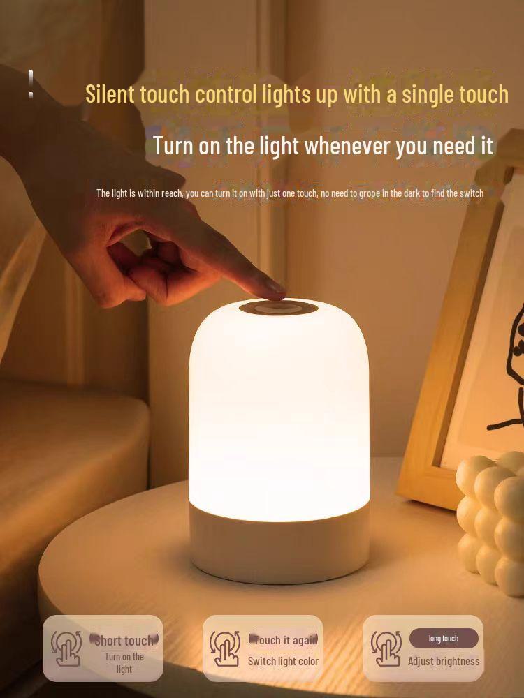 Креативный портативный светодиодный ночник для спальни, зарядка через USB, атмосферный барный светильник