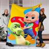 CoComelon Theme Printed Blanket - Perfect for Couch, Bed, Travel & Outdoor Use | Machine Washable, Cozy & Durable.
