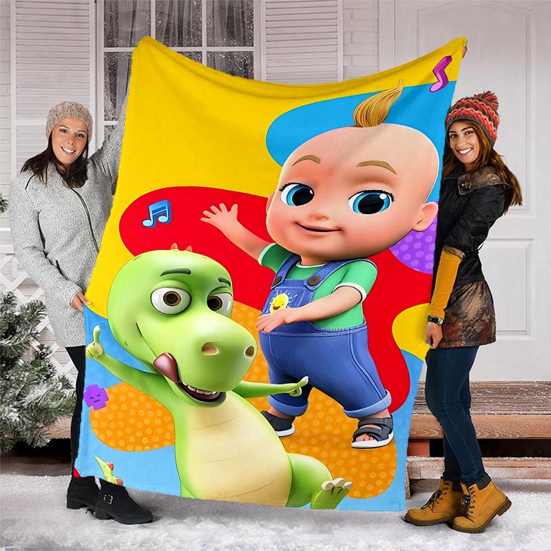 CoComelon Theme Printed Blanket - Perfect for Couch, Bed, Travel & Outdoor Use | Machine Washable, Cozy & Durable.
