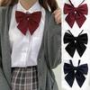 Women Bow Tie JK Uniform Girls Solid Bow-knot Fashion Vintage Silk Neckwear Female Butterfly Neck Wear Collar