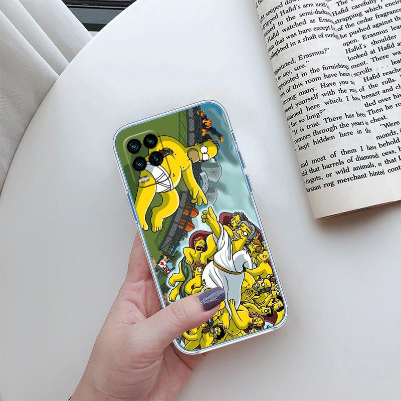 Прозрачный чехол для телефона S-Simpsons-Art для Motorola Moto G7 G8 G9 G84 G85 G73 G24 G15 Z2 Play Power Plus