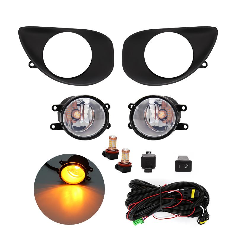 Автомобильные светодиодные противотуманные фары для Toyota Yaris 2006 2007 2008, гологенные лампы на бампере для вождения, дневные ходовые огни DRL дневного света