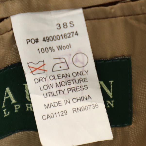 Ralph Lauren 100% шерсть Клетчатый пиджак приталенного кроя 38S серый Мужской Б/у